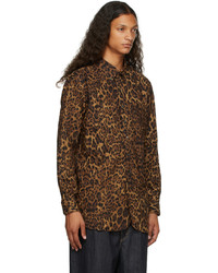 Engineered Garments Brown Leopard 19 Century Bd Shirt