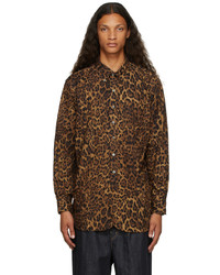 Engineered Garments Brown Leopard 19 Century Bd Shirt