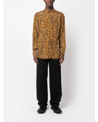 Moschino Leopard Print Long Sleeve Shirt