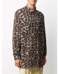 Nanushka Leopard Print Shirt