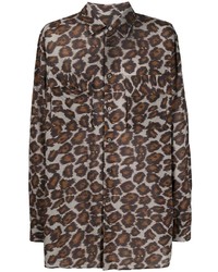 Nanushka Leopard Print Shirt