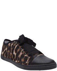 Brown Leopard Low Top Sneakers