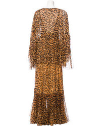 Christian Dior Leopard Print Silk Dress