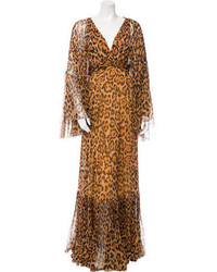 Christian Dior Leopard Print Silk Dress