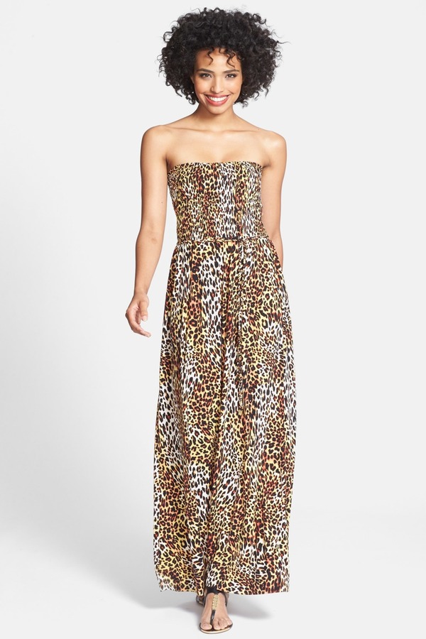 leopard print maxi dress