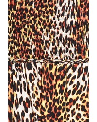 Anne Klein Leopard Print Strapless Maxi Dress