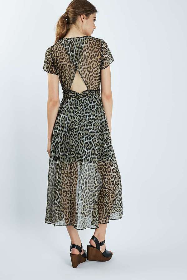 topshop leopard print maxi dress
