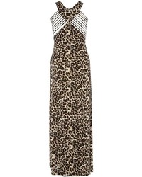 Yumi Mela Leopard Print Maxi Dress