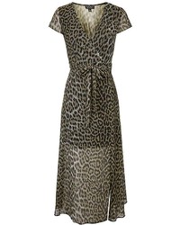 Tall Leopard Wrap Maxi Dress