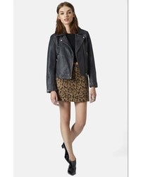 Topshop Leopard Print Miniskirt