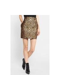 Saint Laurent Animal Pattern Skirt