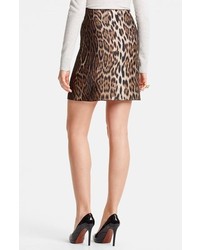 Lanvin Short Leopard Jacquard Skirt