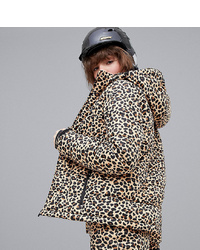 Protest Revet Puffer Ski Jacket In Cheetah Print