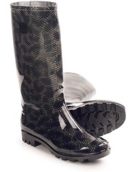 dav Jelly Lug Leopard Print Rain Boots