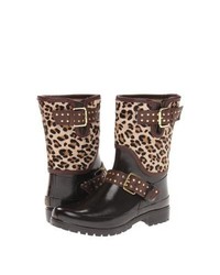 Sperry Top-Sider Falcon Rain Boots Brownleopard Pony