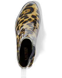 ralph lauren tally rain boots leopard