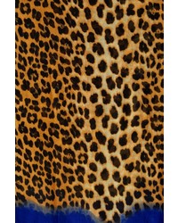 Blue Pacific Cashmere Blend Leopard Print Scarf