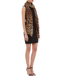 Dolce & Gabbana Leopard Print Silk Scarf