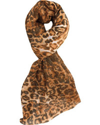 San Diego Hat Company Leopard Scarf Bss1412 Camel Scarves