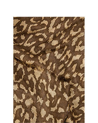 Diane von Furstenberg Modal Leopard Scarf In Spotted Cat Brown