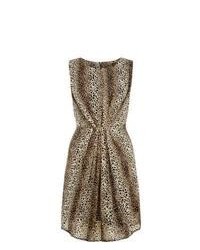 Exclusives New Look Mela Brown Leopard Print Ruched Dress