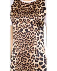 Rodarte Leopard Silk T Shirt Dress