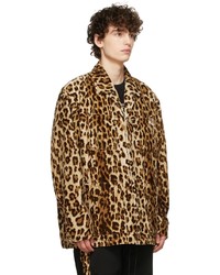Mastermind World Brown Leopard Shirts Jacket