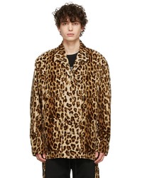 Mastermind World Brown Leopard Shirts Jacket