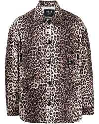 FIVE CM Leopard Print Cotton Shirt Jacket