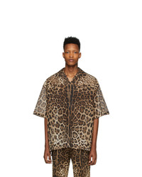 Dolce and Gabbana Brown Leopard Shirt