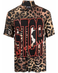 Just Cavalli Stca Logo Leopard Print Shirt