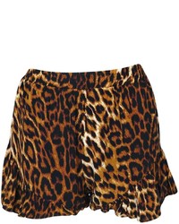 Boohoo Tonia Leopard Frill Shorts