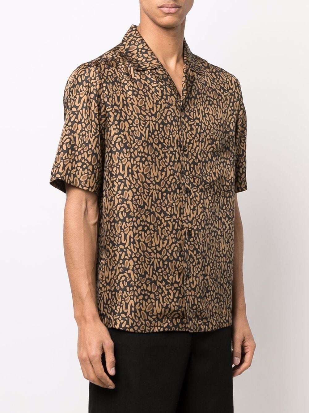 Nanushka Animal Print Silk Shirt, $283 | farfetch.com | Lookastic