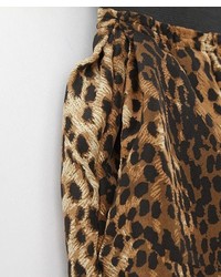 ChicNova Elastic Waist Leopard Print Skirt