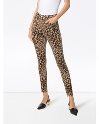 Frame Denim Leopard Print Skinny Jeans