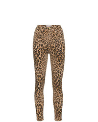 Frame Denim Leopard Print Skinny Jeans