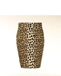 Brown Leopard Skirt
