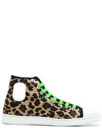 Marc Jacobs Leopard Print Velvet Sneakers