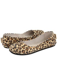 French Sole Sloop Flat Shoes Leopard Suede
