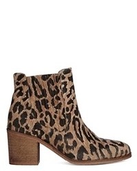 Ganni Veronica Meow Leopard Chelsea Ankle Boots Leopard