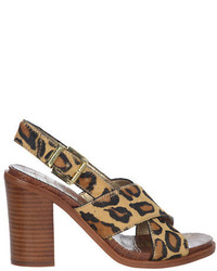 Sam Edelman Ivy High Heel Leopard Printed Sandals