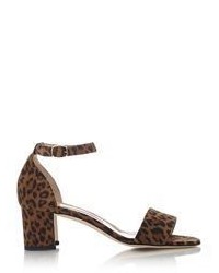 Manolo Blahnik Lauratomod Ankle Strap Sandals Brown