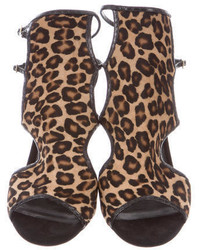Tamara Mellon Leopard Cage Sandals
