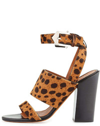 Givenchy Leopard Print Calf Hair City Sandal