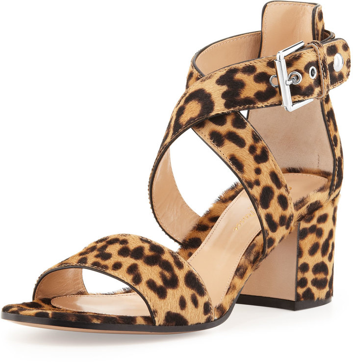 leopard print low heels