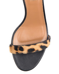 Aquazzura Pixie Leopard Print Calf Hair Sandal Caramel Leopard