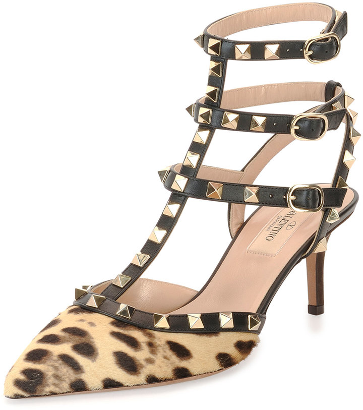 valentino leopard rockstud