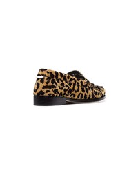 RE/DONE Leopard Print Fabric Flat Loafers