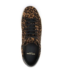 Saint Laurent Sl06 Court Classic Leopard Sneakers