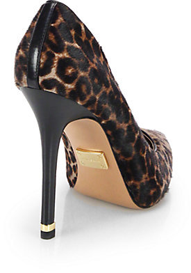 michael kors leopard print heels